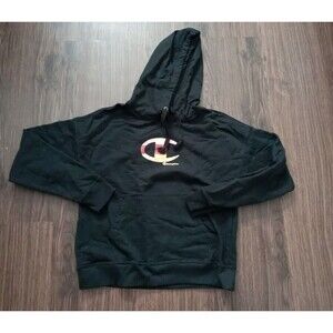 Champion hoodie Womens Size Small NWOT Black pullover sweatshirt logo casual